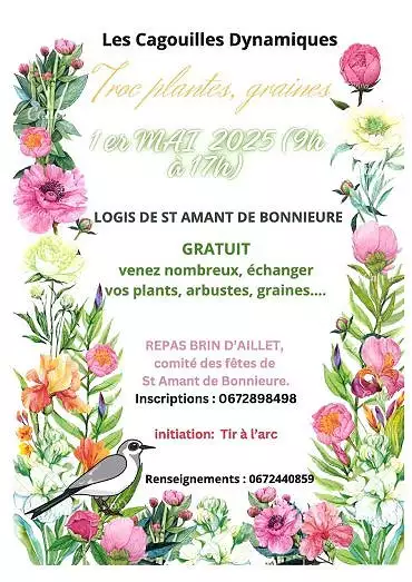 Illustration de Affiche troc aux plantes - jeudi 1er mai 2025