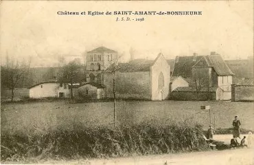 Illustration de Logis et église de St-Amant-de-Bonnieure