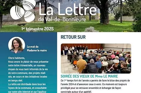 Illustration de La Lettre trimestrielle de Val-de-Bonnieure