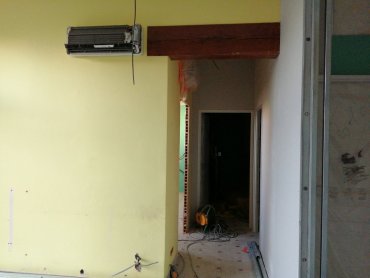 Intérieur : pose des cloisons